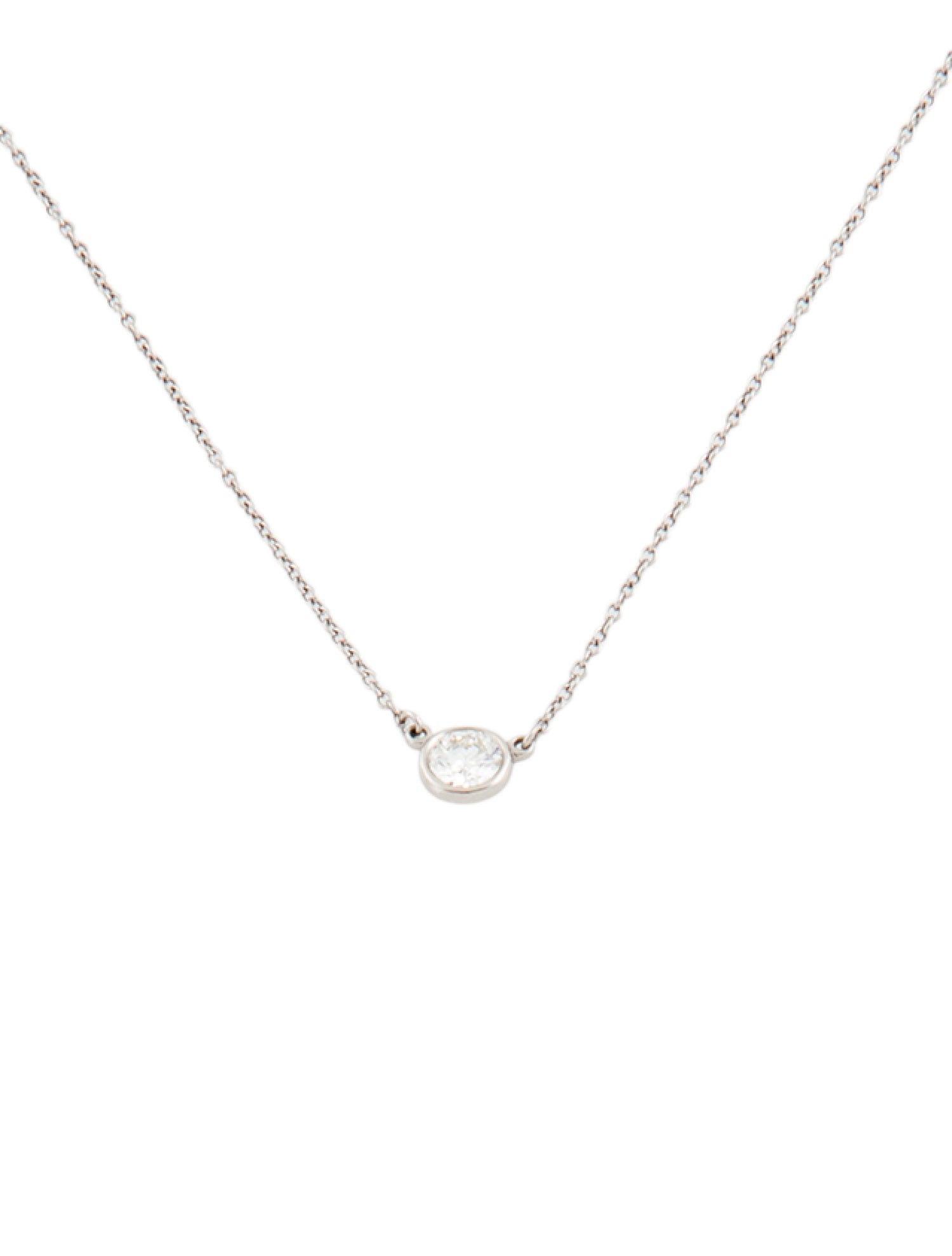 Tiffany & Co. Platinum Diamonds by the Yard Pendant Necklace