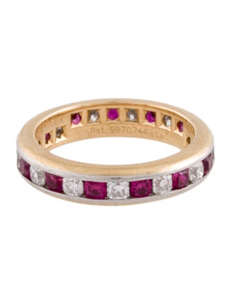 Tiffany & Co. 18K Ruby & Diamond Lucida Eternity Band