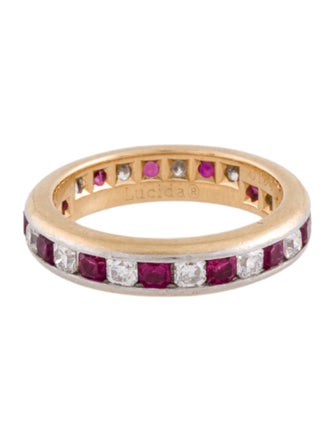 Tiffany & Co. 18K Ruby & Diamond Lucida Eternity Band