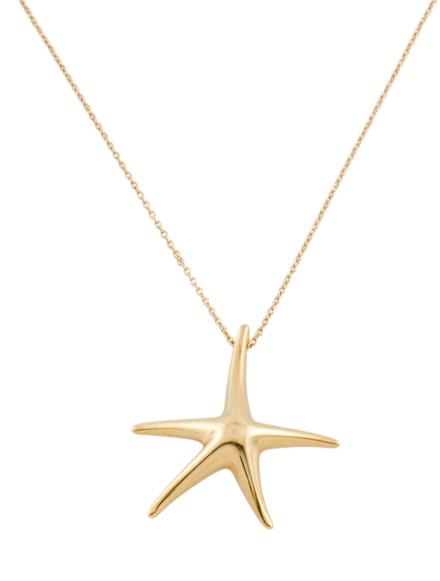 Tiffany & Co. 18K Starfish Pendant Necklace