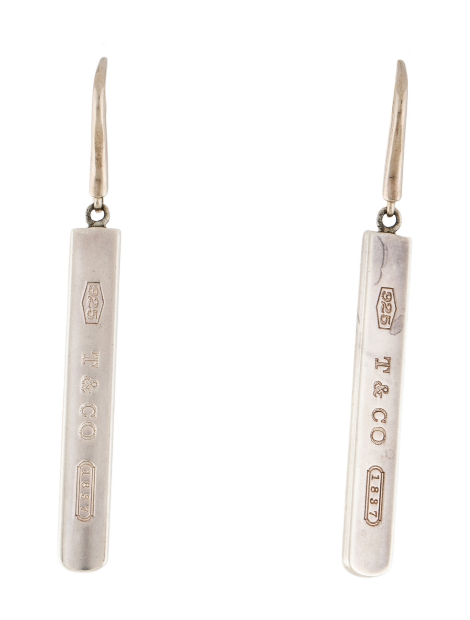 Tiffany & Co. Vintage 1837 Bar Drop Earrings