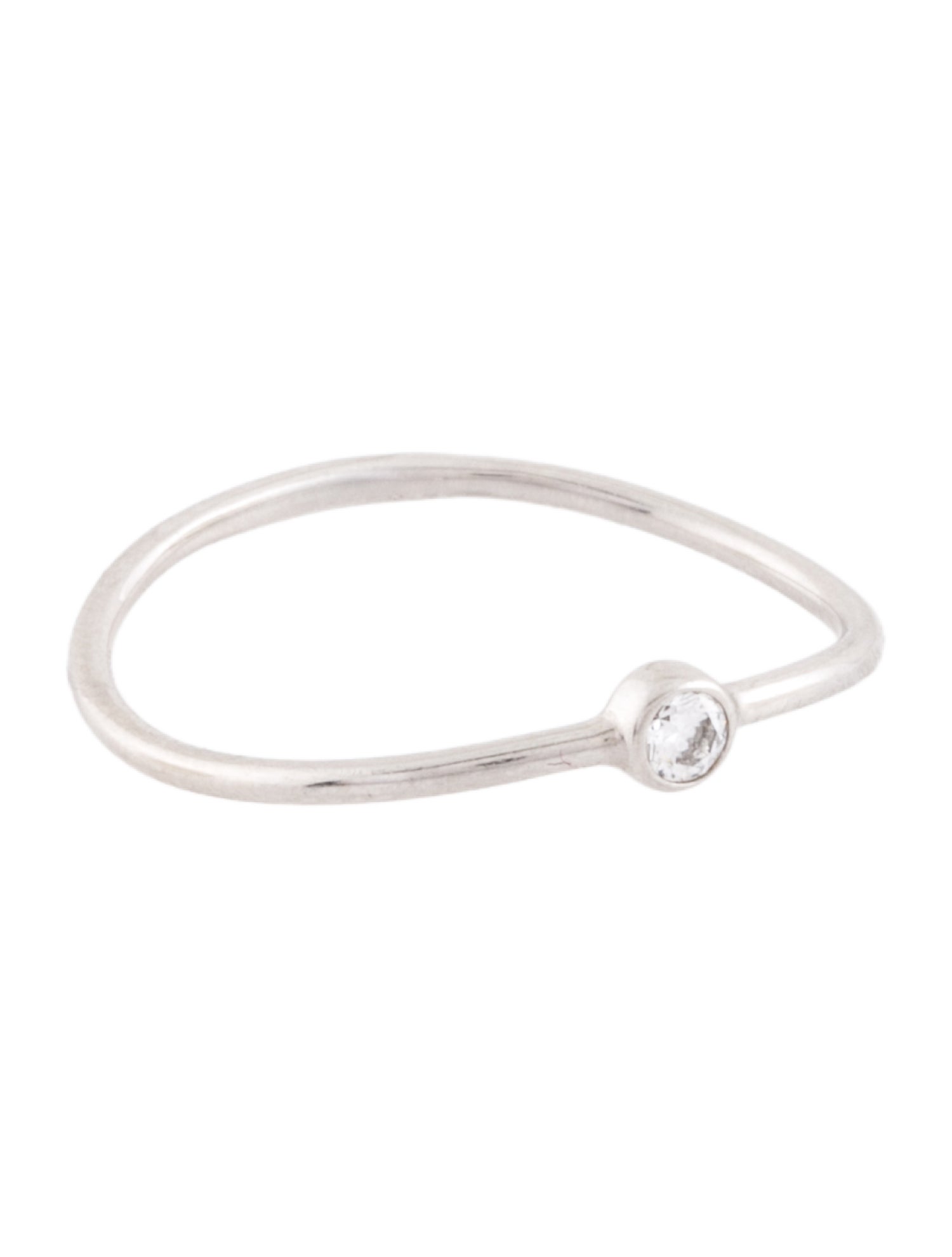 Tiffany & Co. Platinum Diamond Wave Single-Row Ring