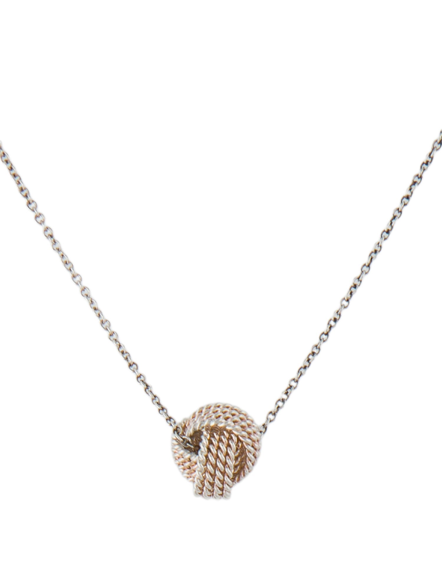 Tiffany & Co. Twist Knot Pendant Necklace