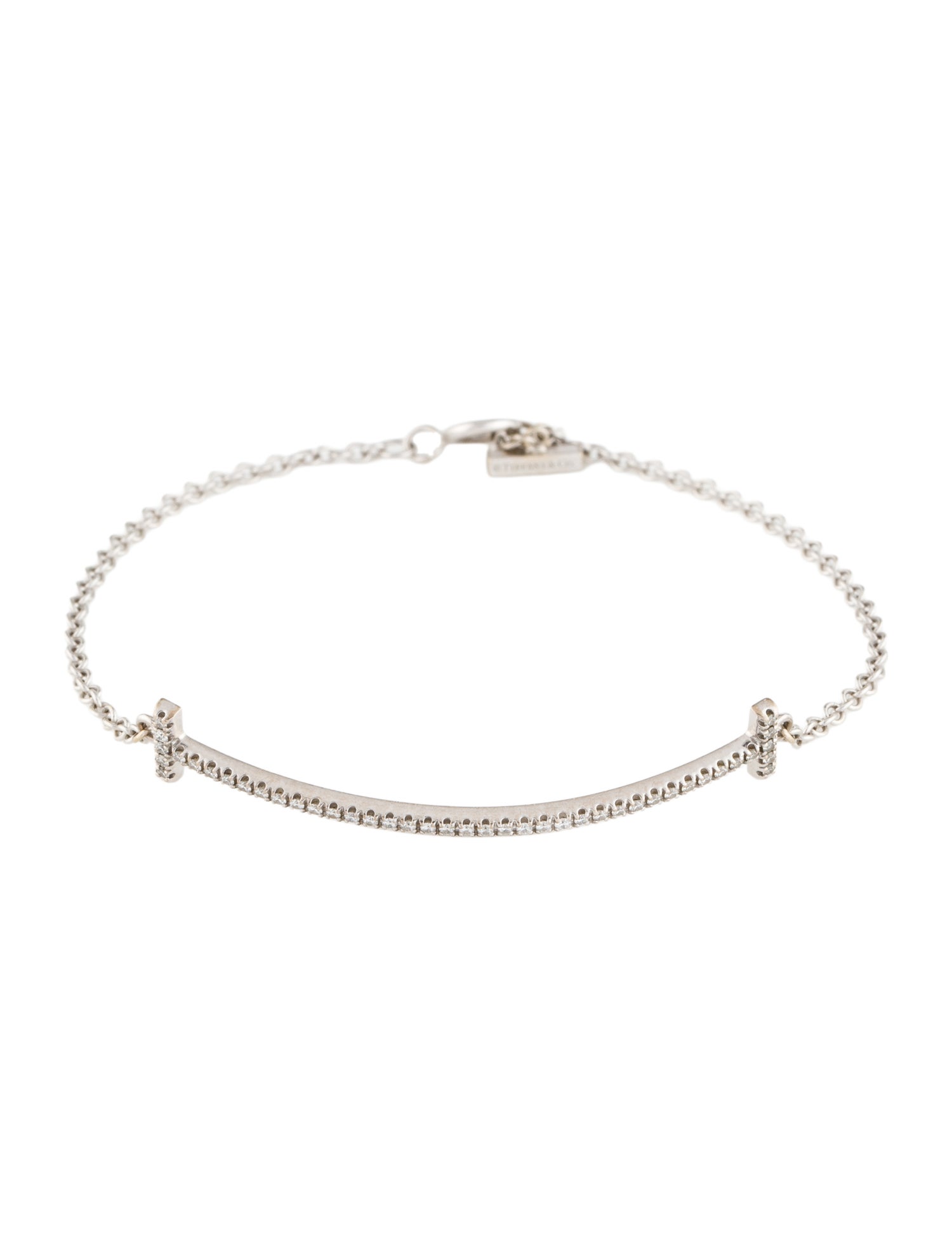 Tiffany & Co. 18K Diamond Smile Station Bracelet