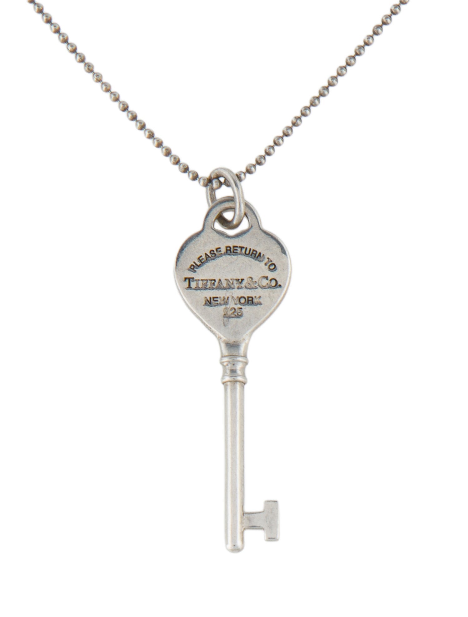 Tiffany & Co. Return To Tiffany Heart Key Pendant Necklace