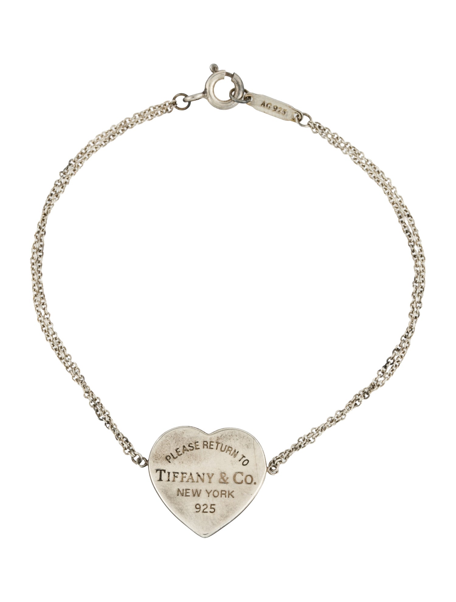 Tiffany & Co. Heart Tag Double Chain Bracelet