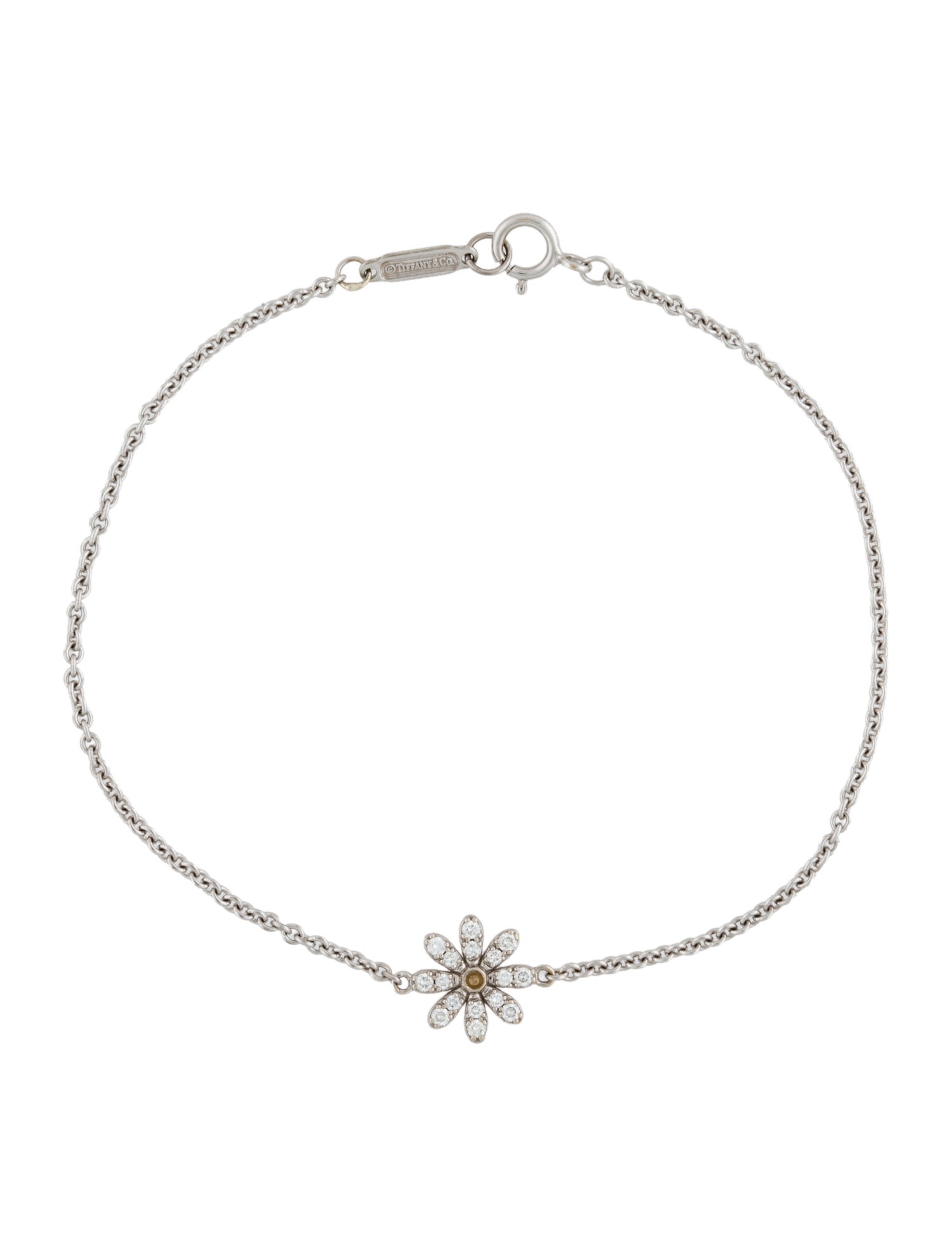 Tiffany & Co. 18K Diamond Daisy Station Bracelet