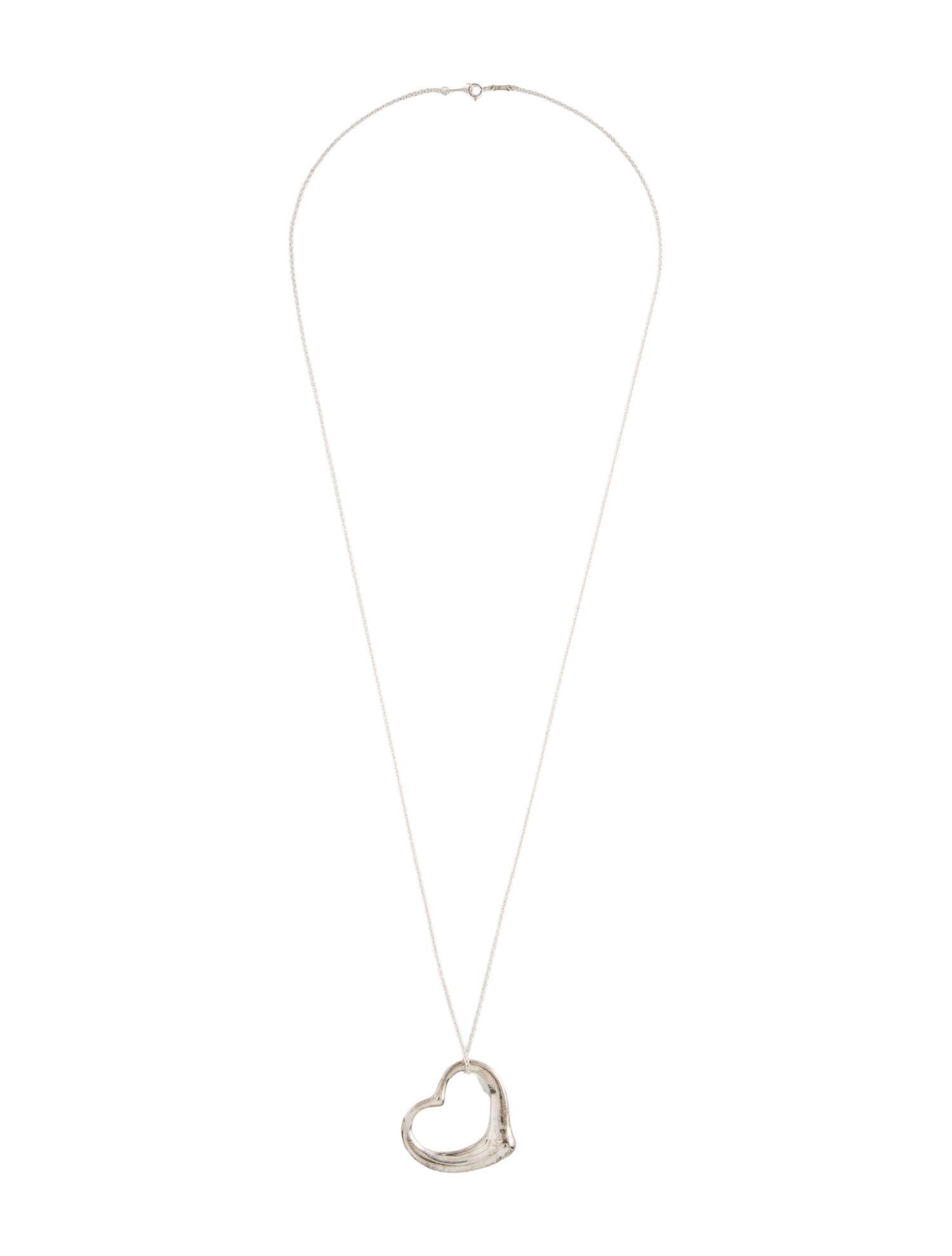 Tiffany & Co. Open Heart Pendant Necklace