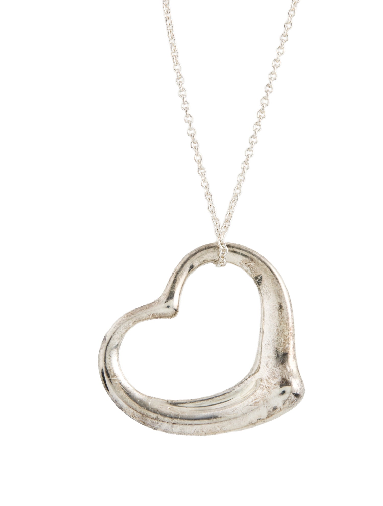 Tiffany & Co. Open Heart Pendant Necklace