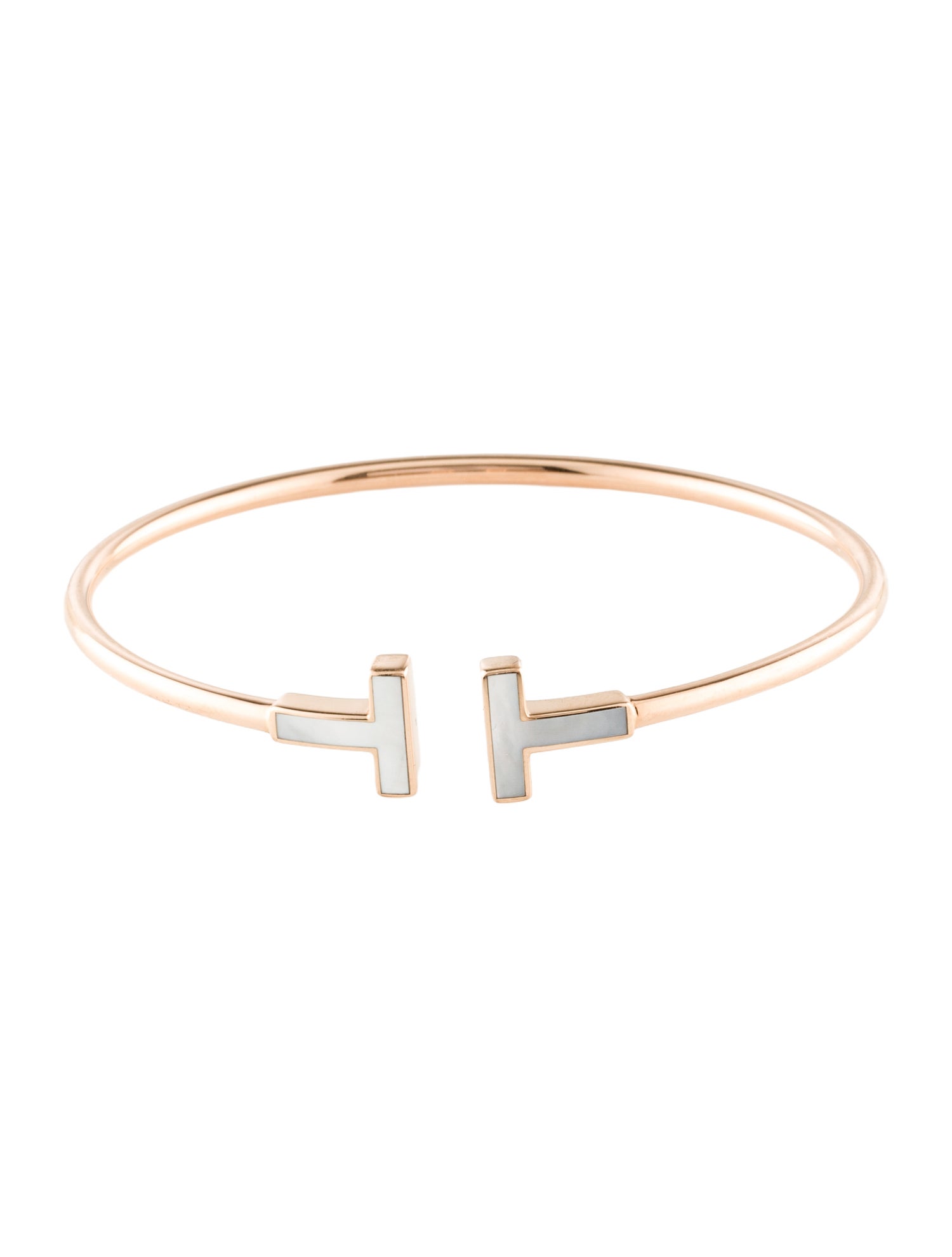 Tiffany & Co. 18K Mother of Pearl Wire Bracelet