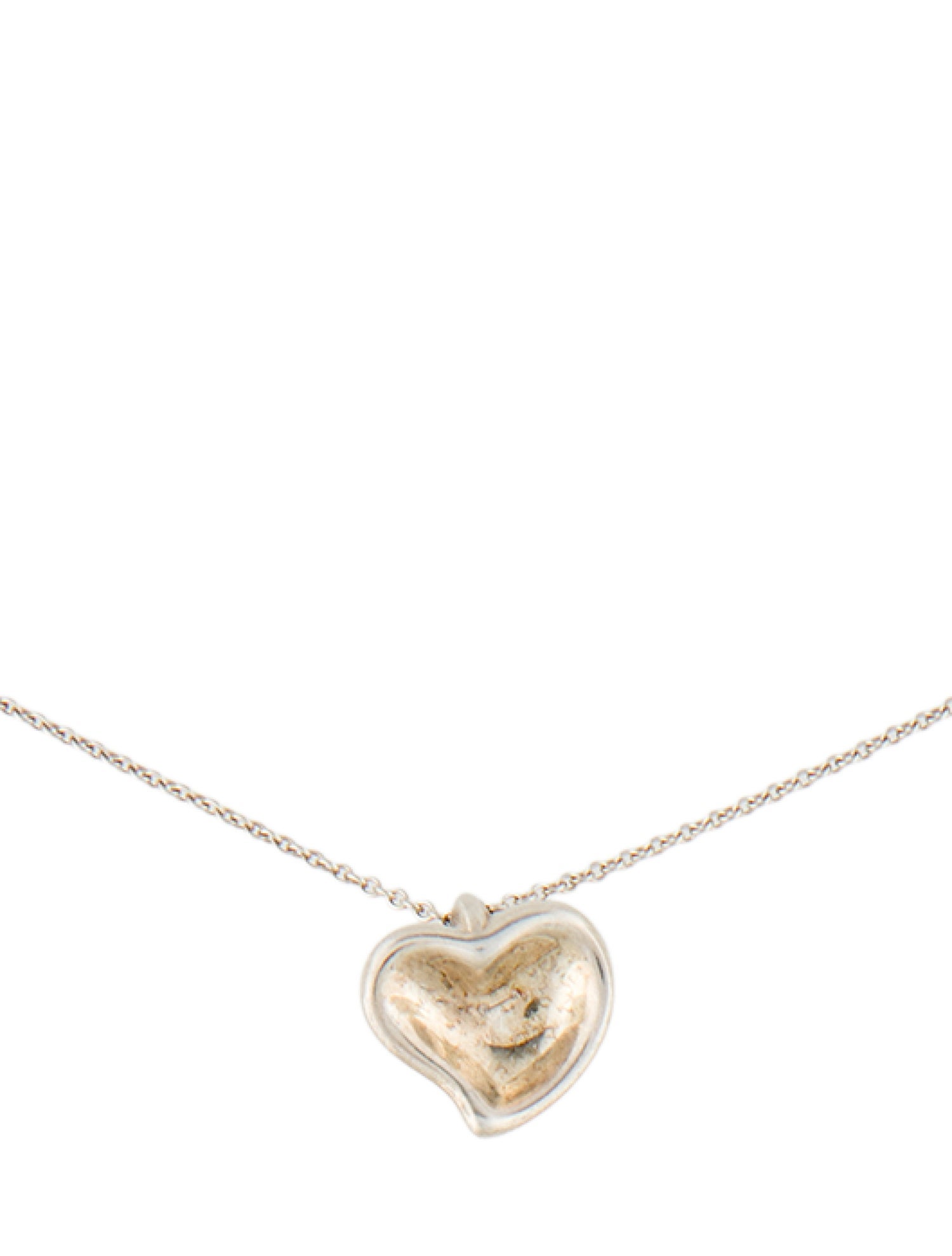 Tiffany & Co. Concave Heart Pendant Necklace