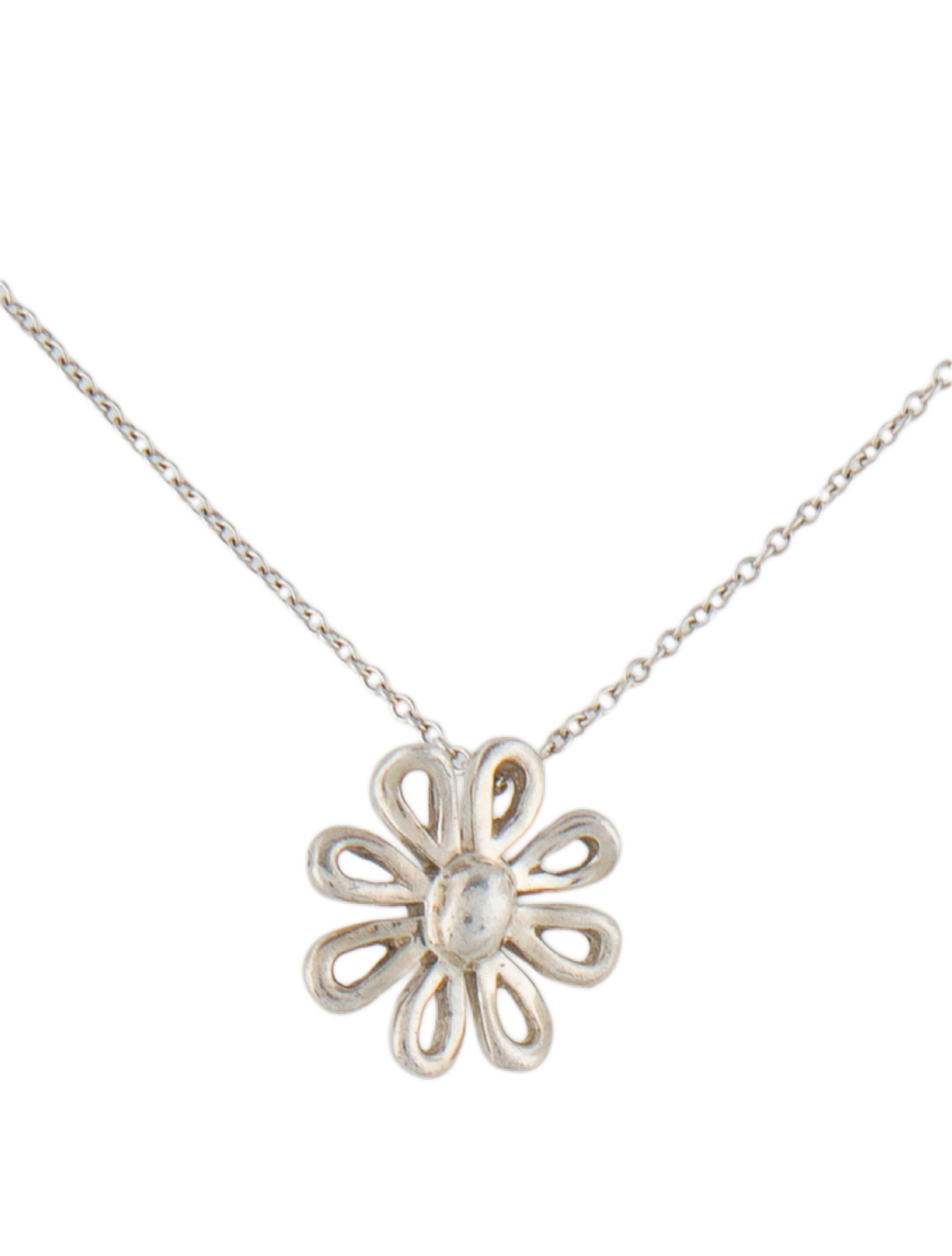 Tiffany & Co. Vintage Daisy Pendant Necklace