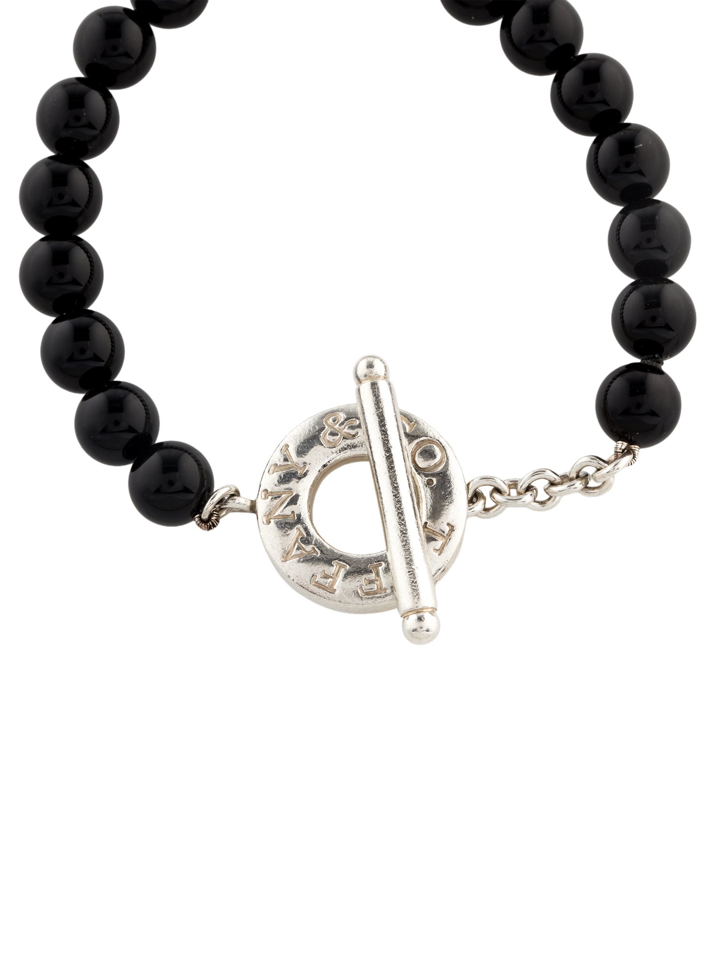 Tiffany & Co. Onyx Toggle Bead Bracelet