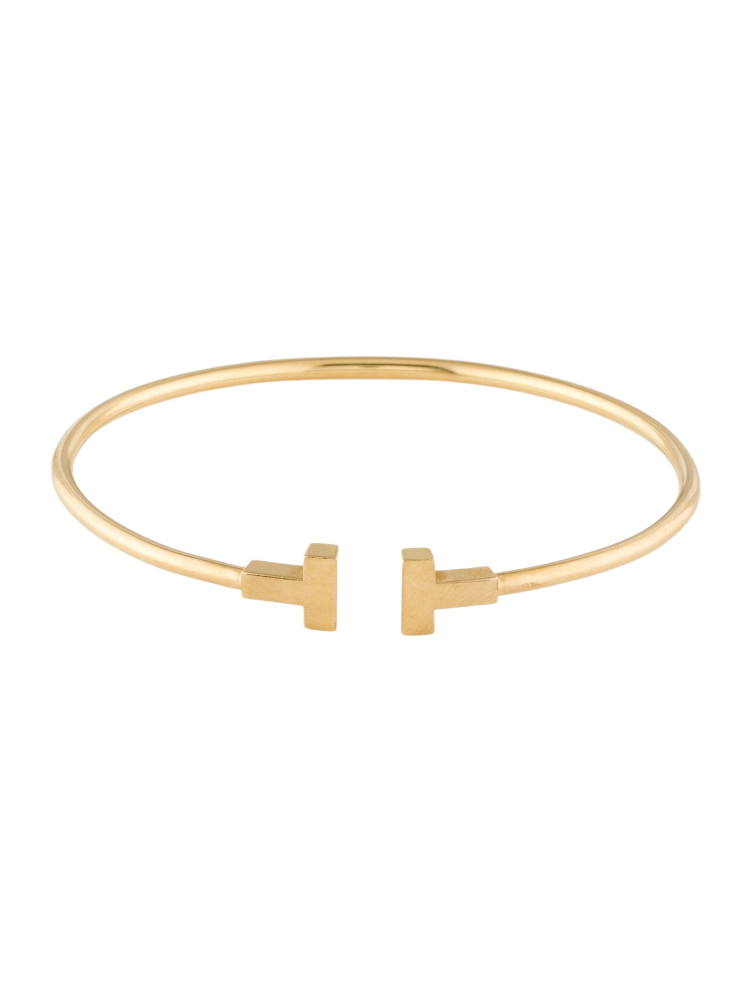 Tiffany & Co. 18K Narrow T Wire Bracelet