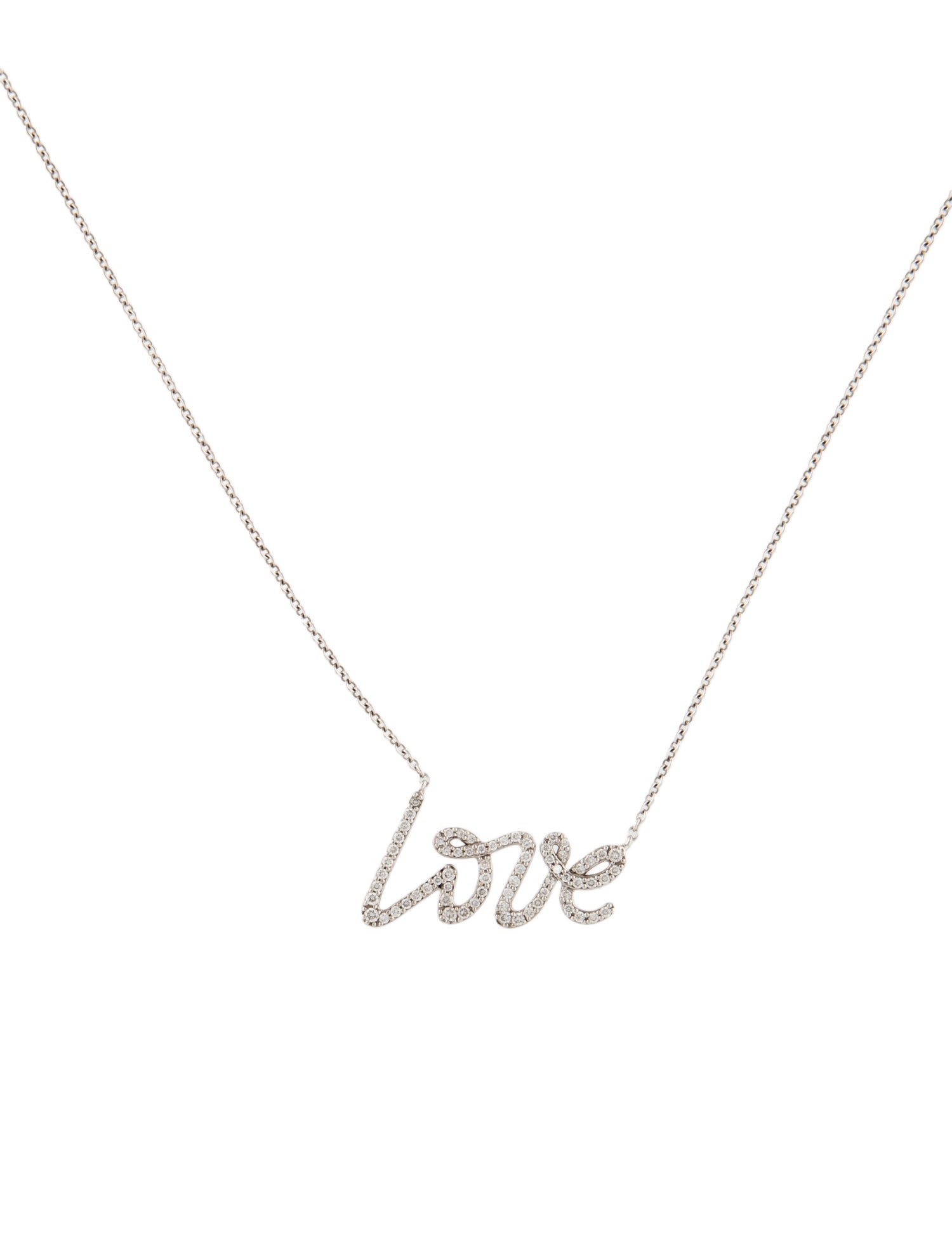 Tiffany & Co. 18K Diamond Graffiti Love Pendant Necklace