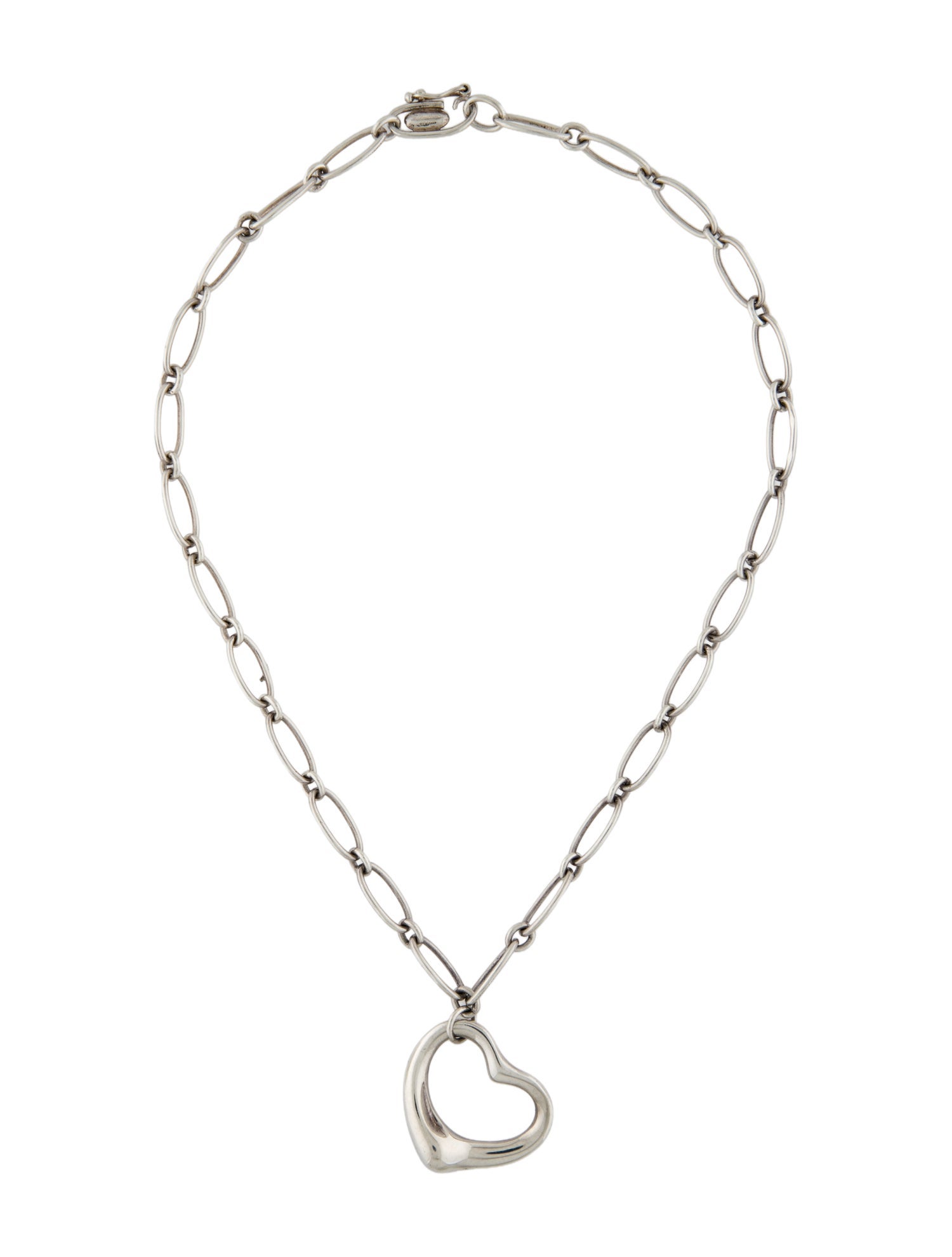 Tiffany & Co. Open Heart Pendant Necklace