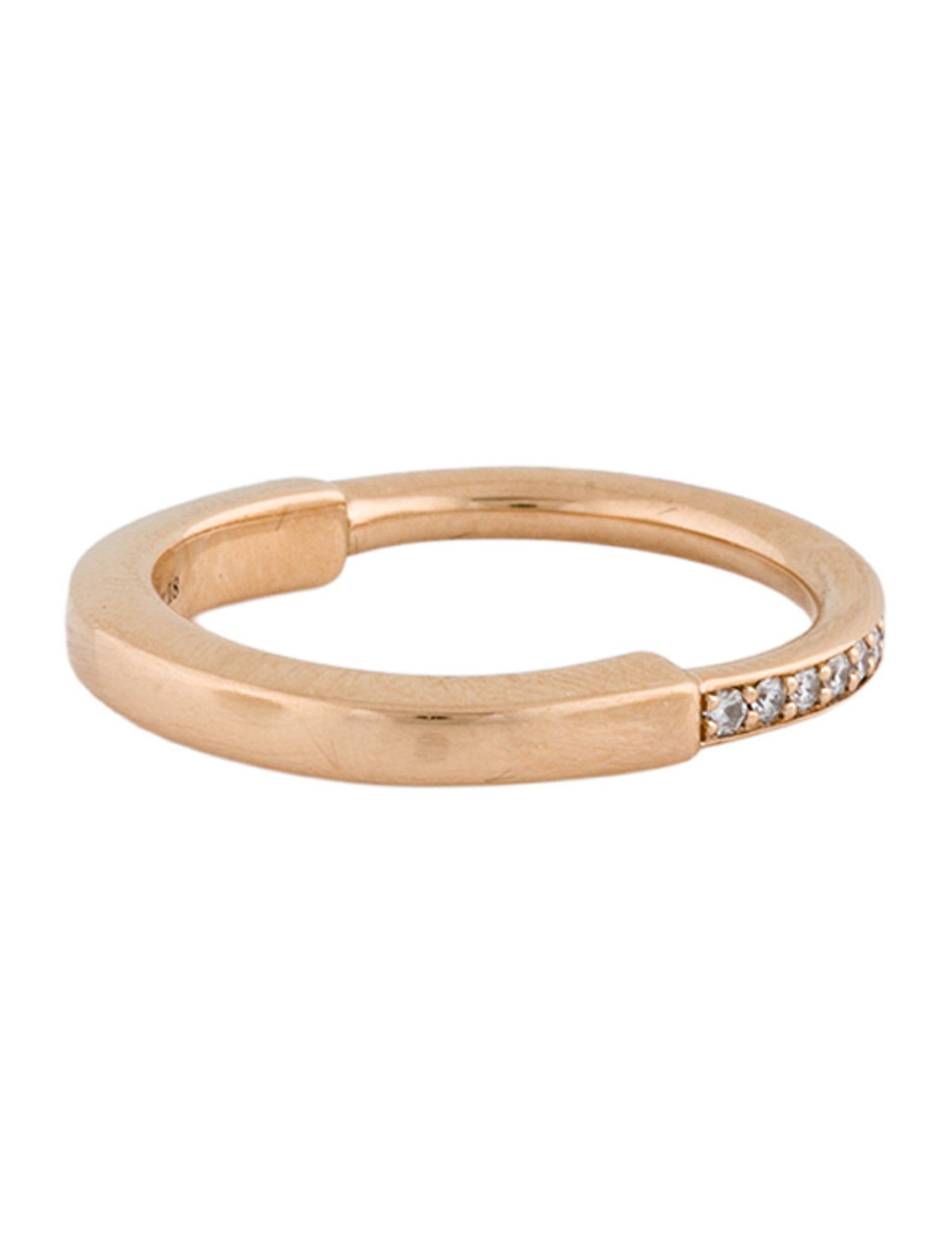 Tiffany & Co. 18K Diamond Lock Band Ring