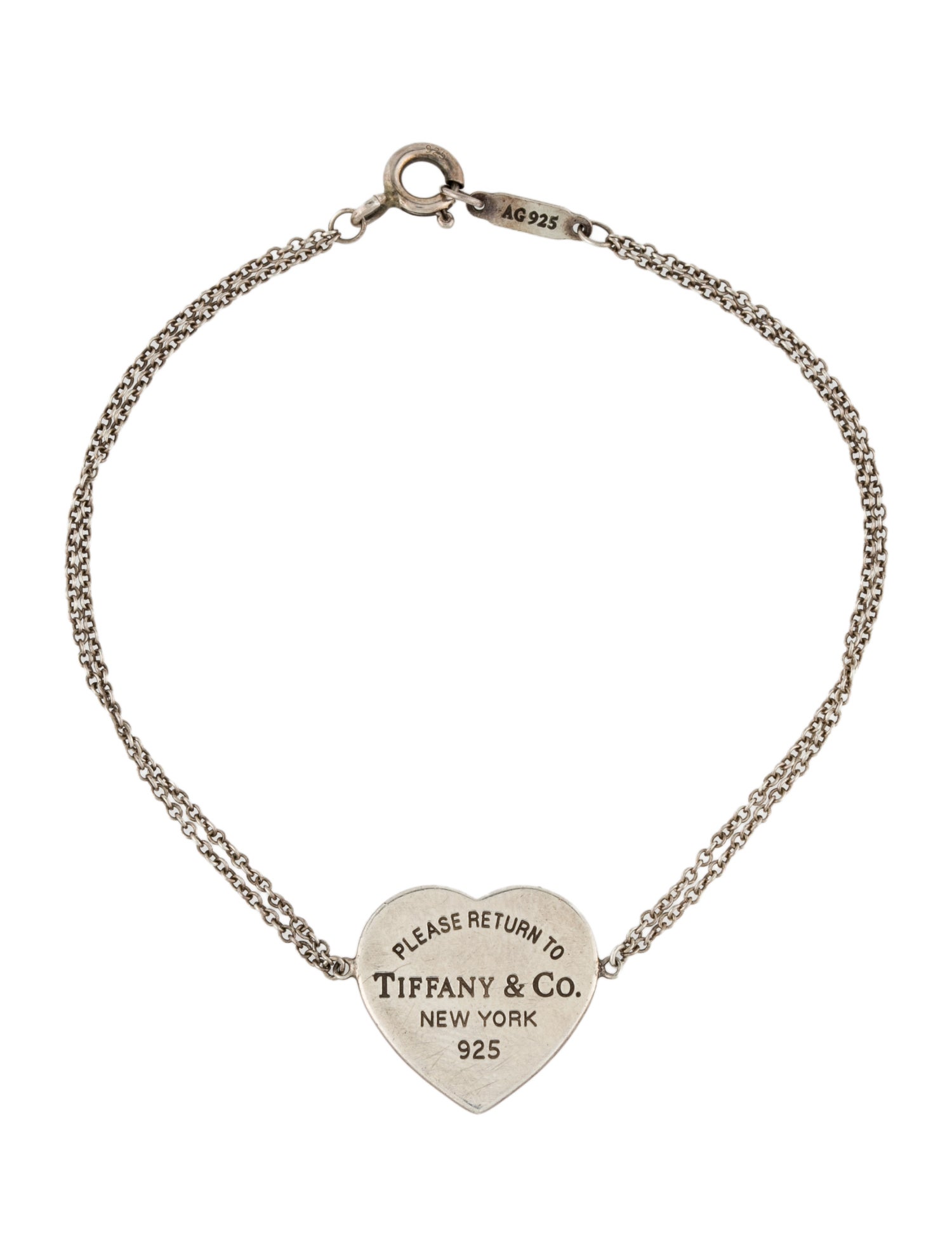 Tiffany & Co. Heart Tag Double Chain Bracelet