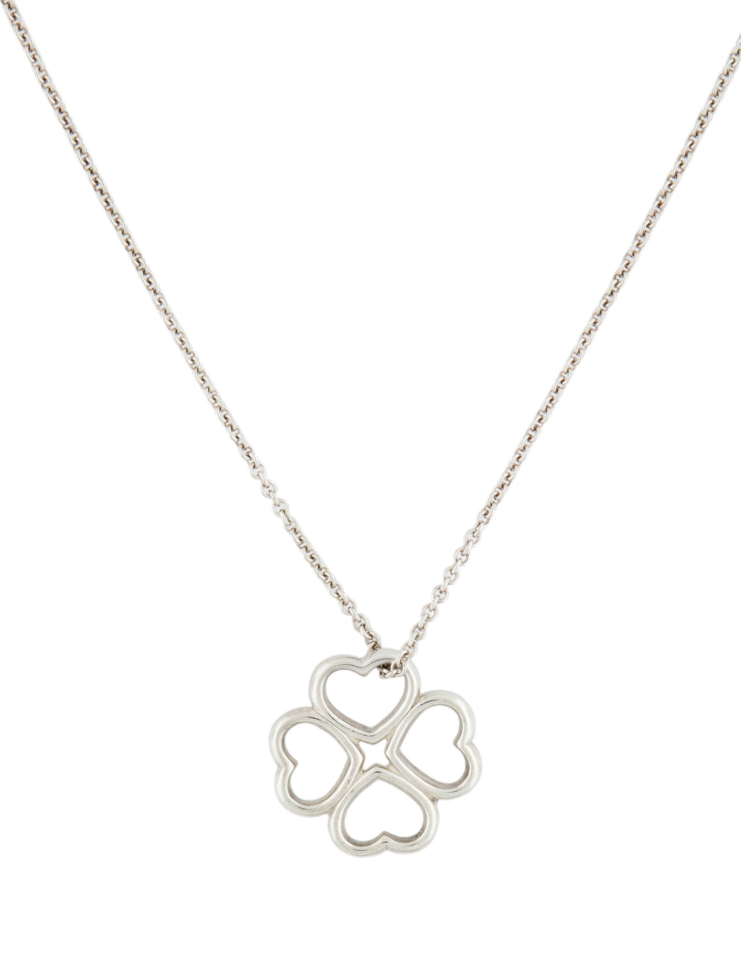 Tiffany & Co. Heart Clover Pendant Necklace