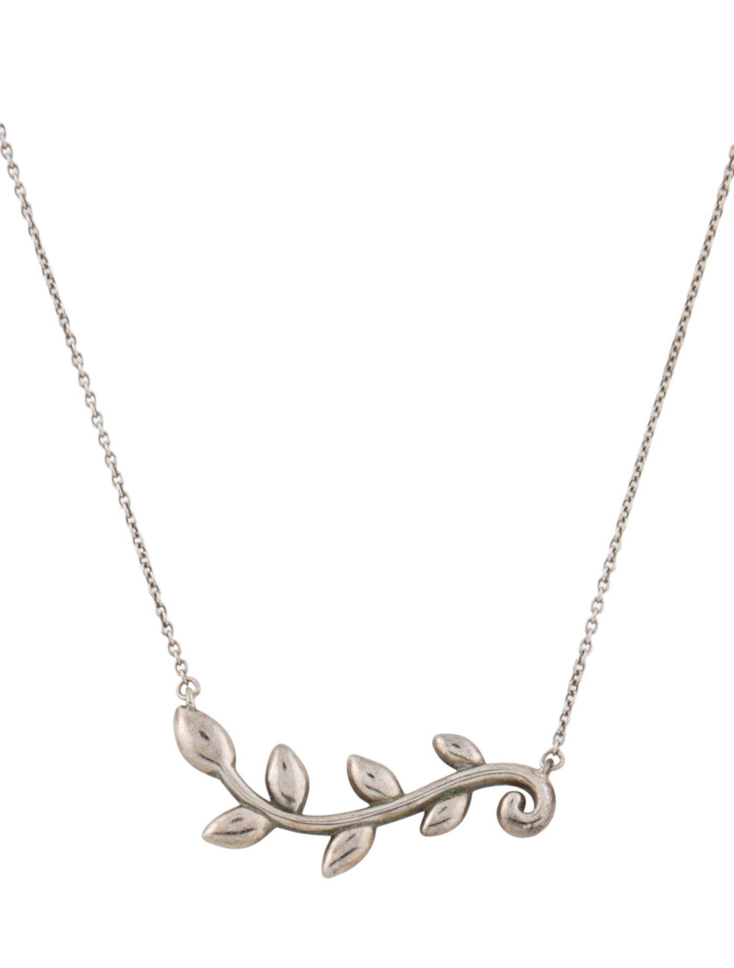 Tiffany & Co. Olive Leaf Vine Pendant Necklace