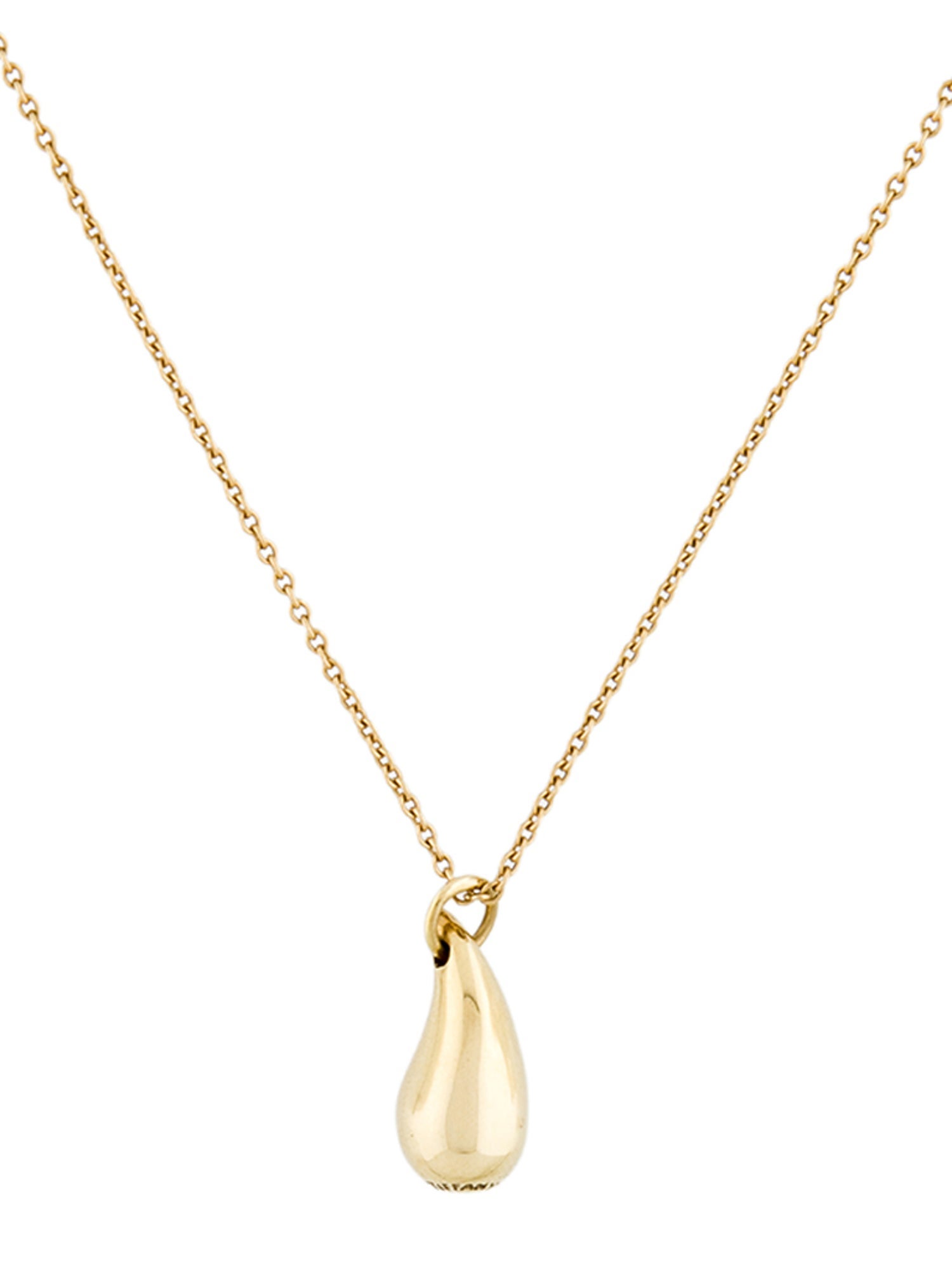 Tiffany & Co. Vintage 18K Teardrop Pendant Necklace