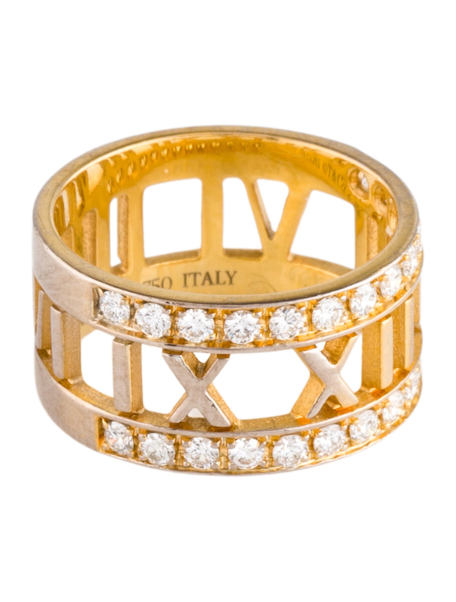 Tiffany & Co. 18K Diamond Atlas Open Band