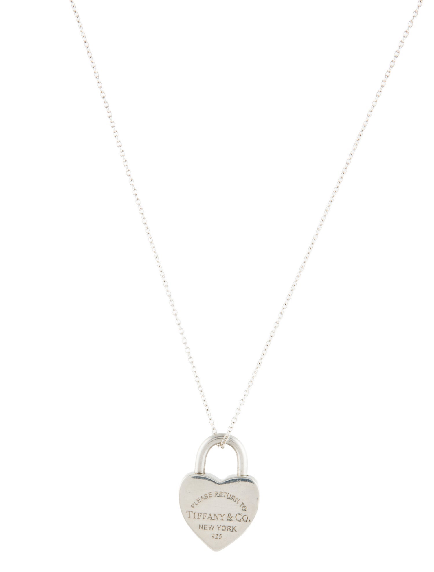 Tiffany & Co. Heart Padlock Pendant Necklace