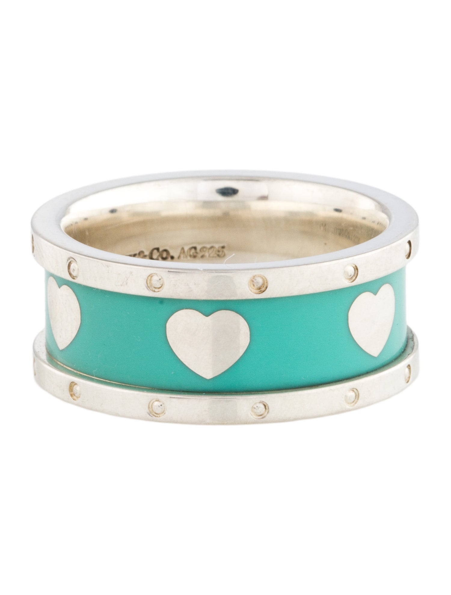 Tiffany & Co. Enamel Love Heart Ring