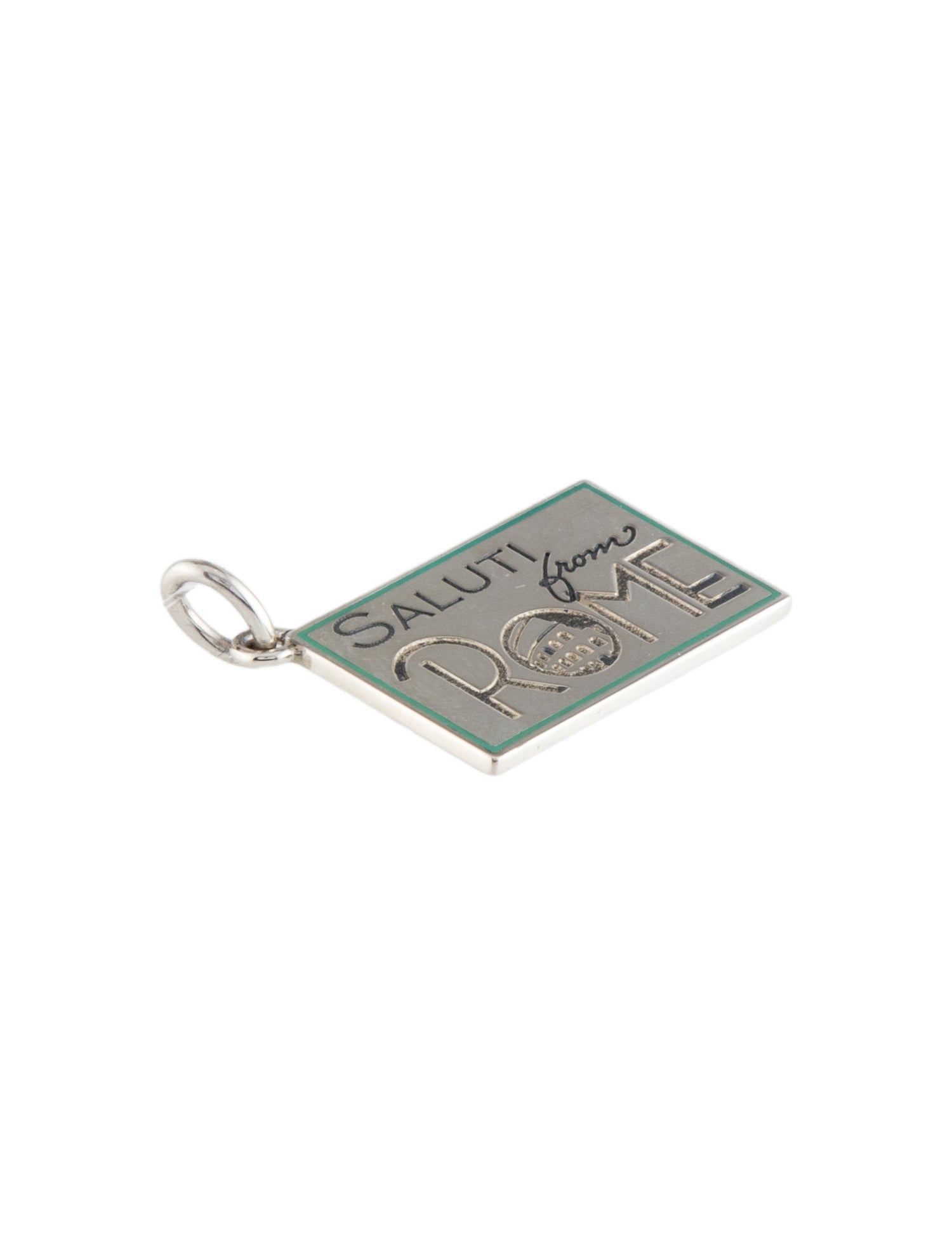 Tiffany & Co. Enamel 'Saluti from Rome' Postcard Charm