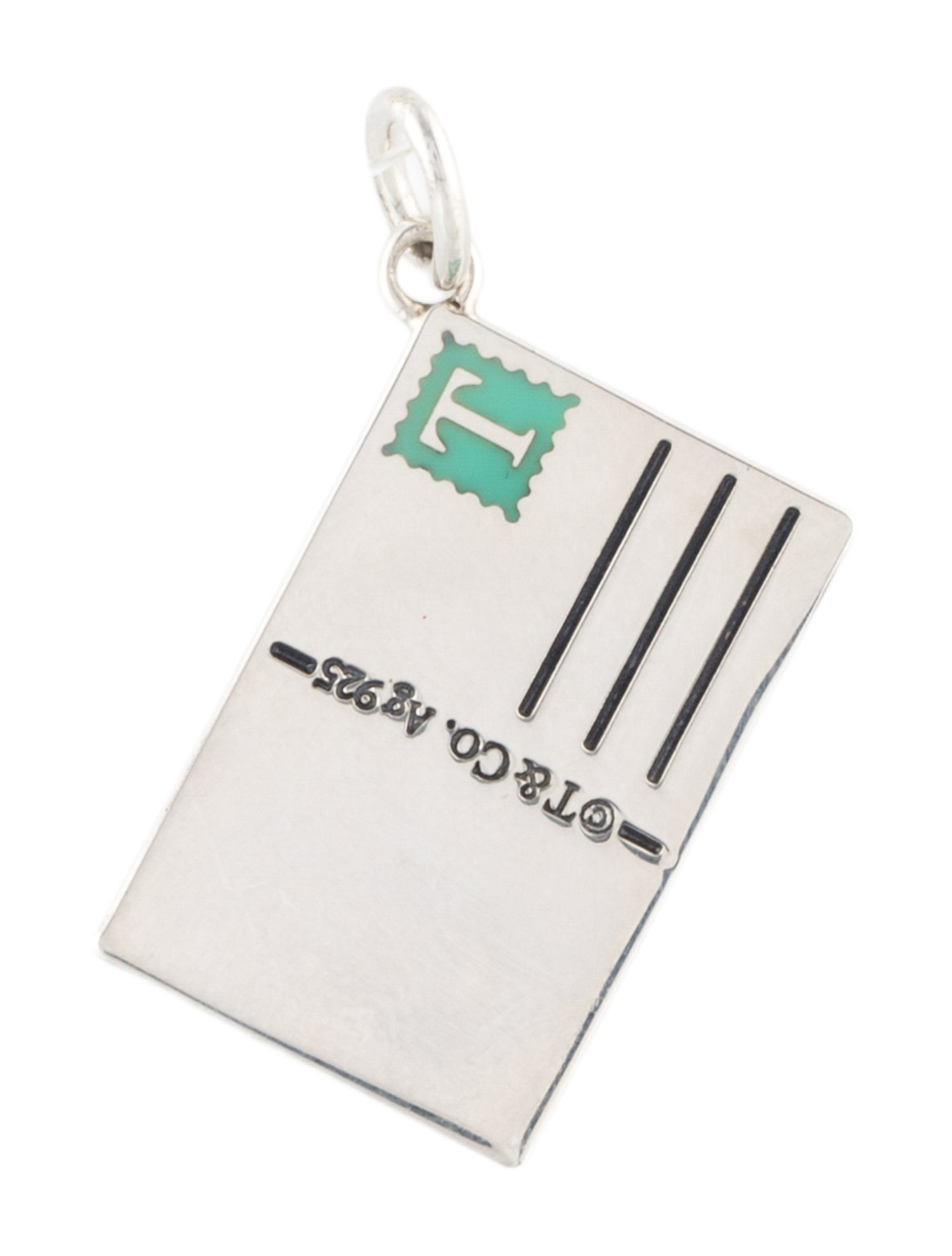 Tiffany & Co. Enamel 'Ciao from Milan' Postcard Charm