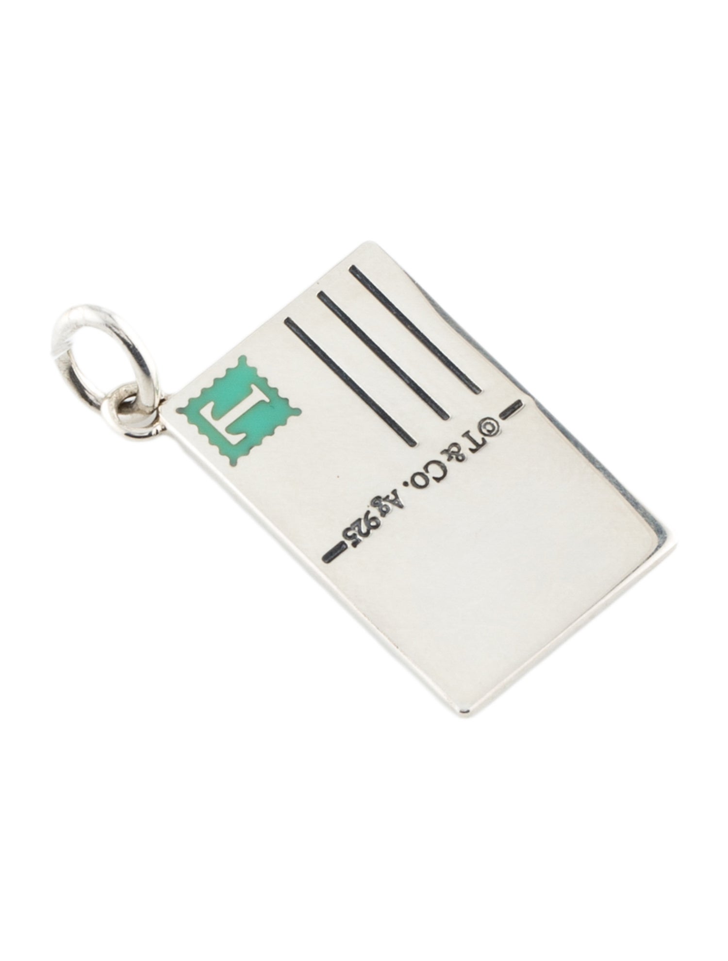 Tiffany & Co. Enamel 'Ciao from Milan' Postcard Charm
