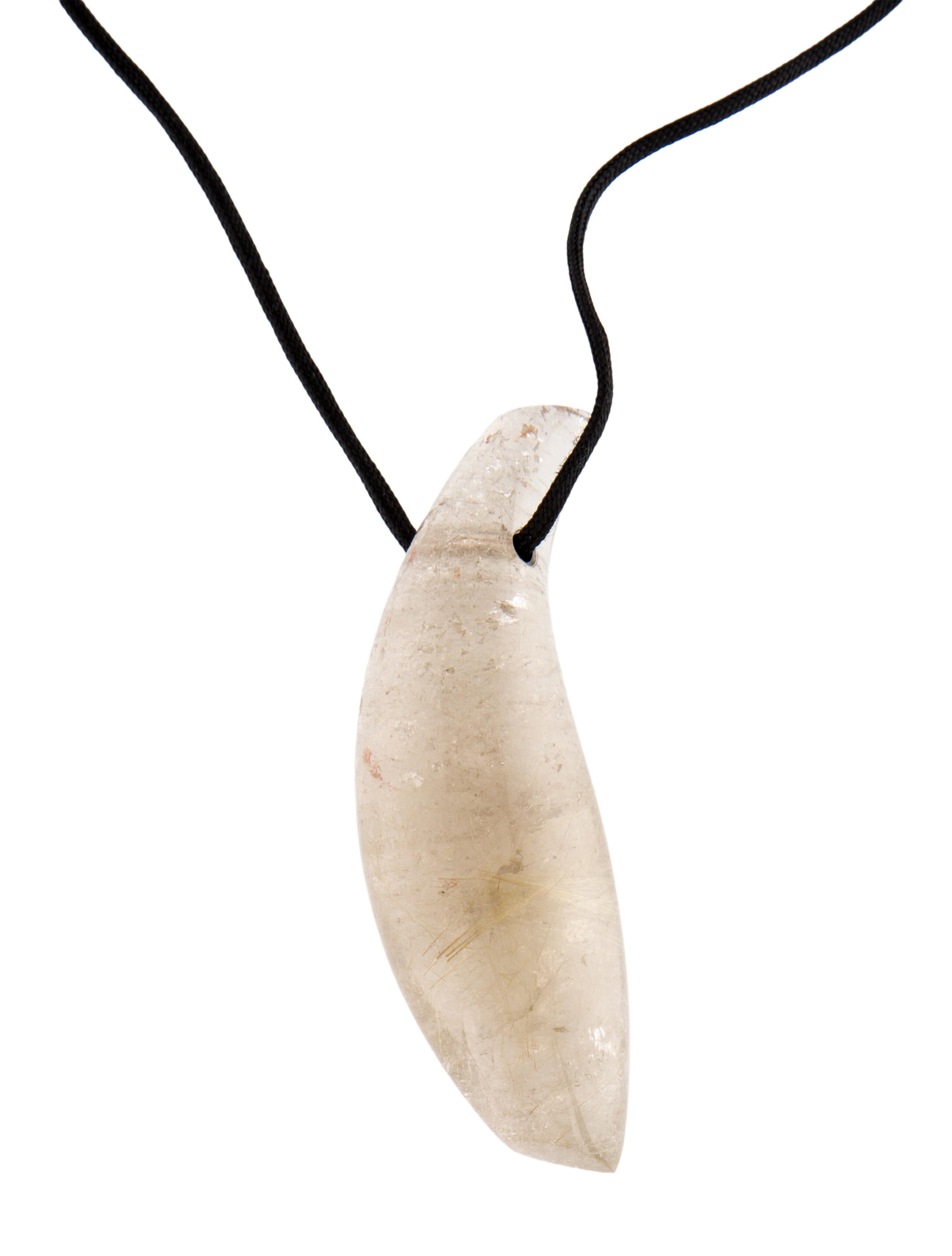 Tiffany & Co. Rutilated Quartz Fish Pendant Necklace