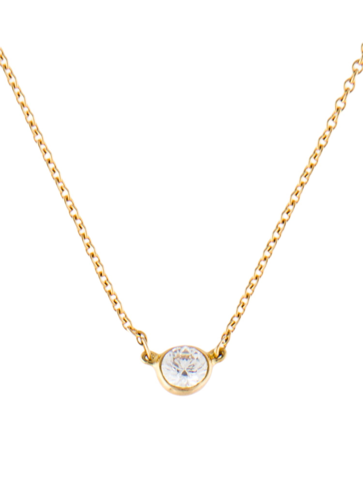 Tiffany & Co. 18K Diamond By the Yard Pendant Necklace