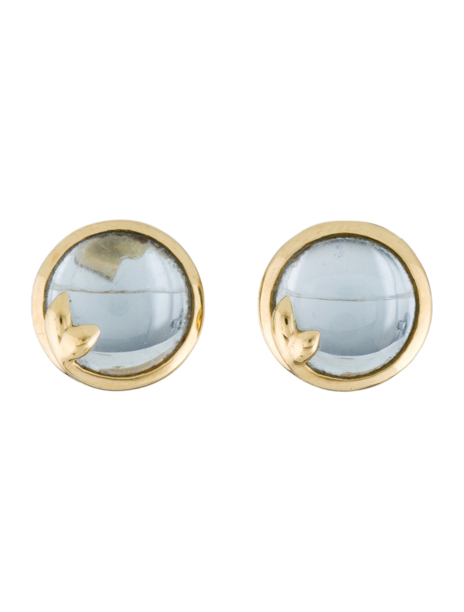 Tiffany & Co. 18K Topaz Olive Leaf Stud Earrings