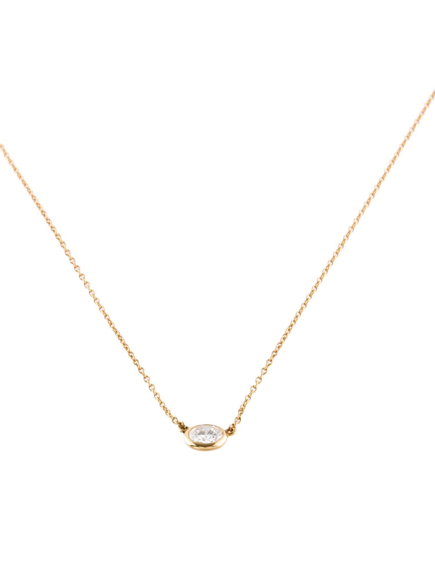 Tiffany & Co. 18K Diamond by the Yard Pendant Necklace