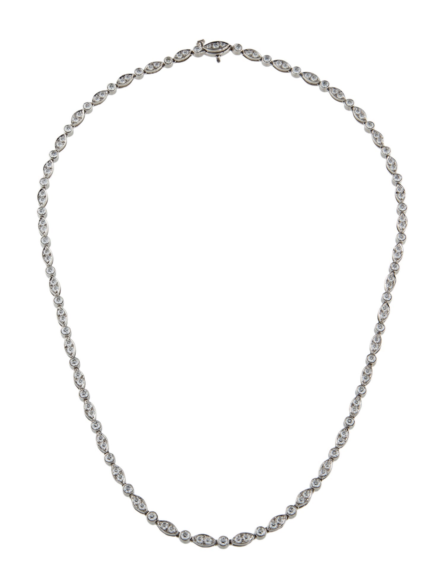 Tiffany & Co. Platinum 4.14ctw Diamond Jazz Necklace