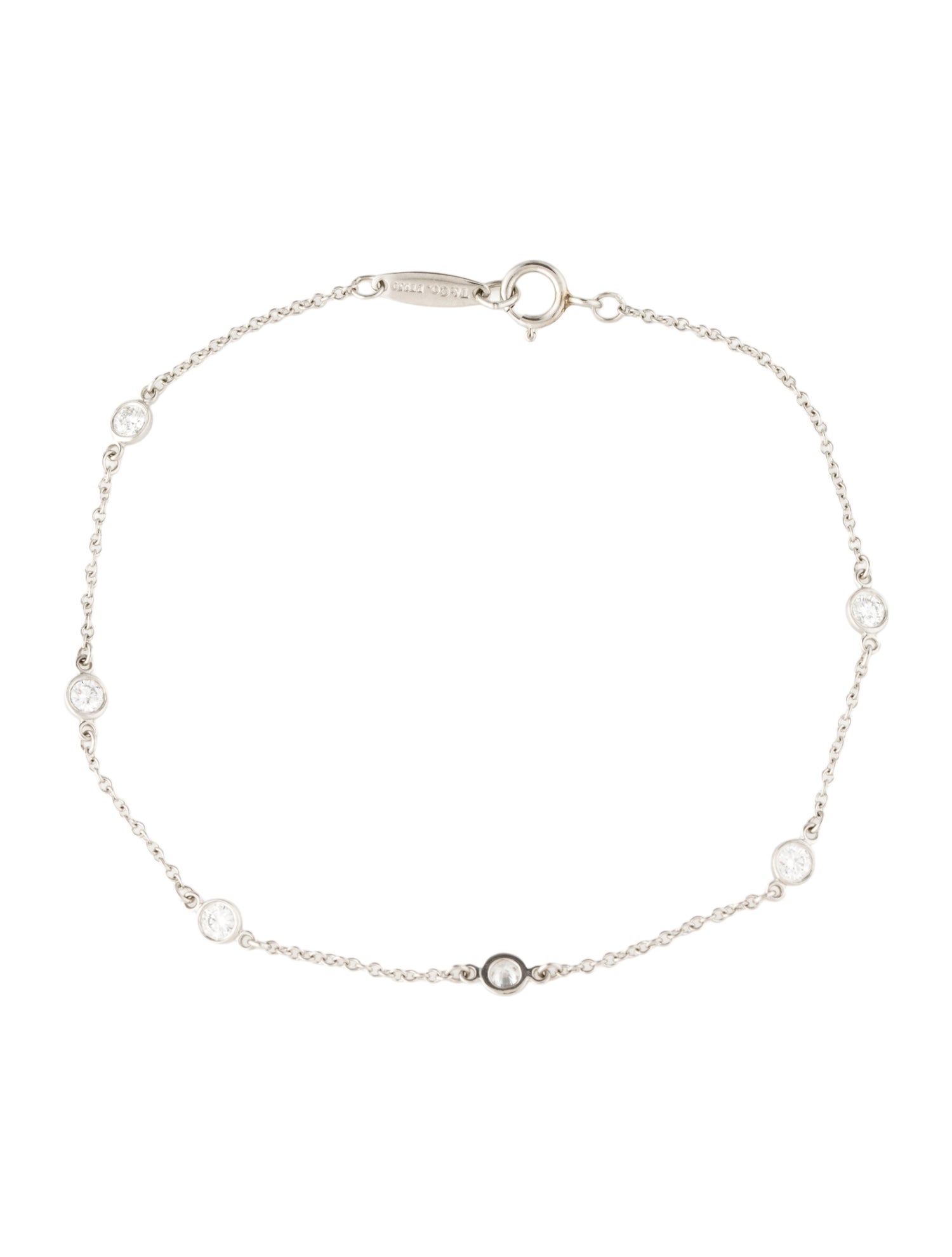 Tiffany & Co. Platinum Diamonds by the Yard Station Bracelet