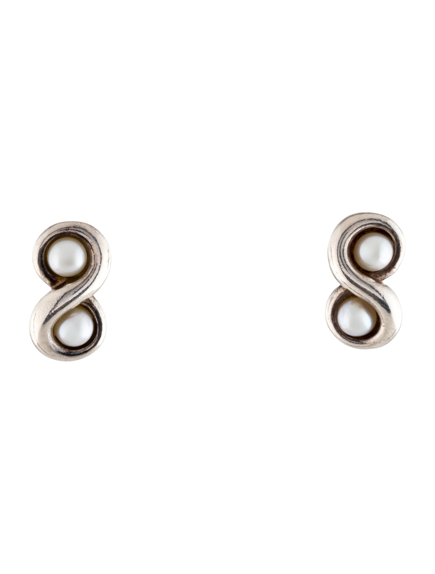 Tiffany & Co. Pearl Infinity Stud Earrings
