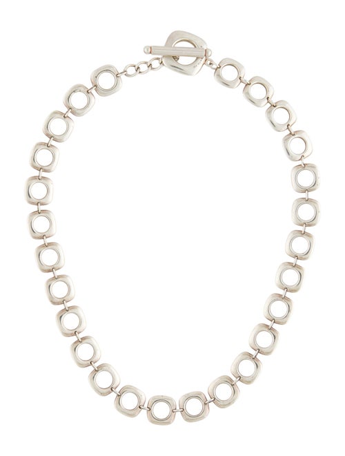 Tiffany & Co. Square Cushion Link Toggle Necklace