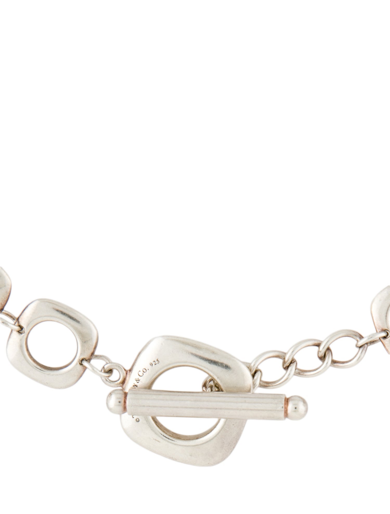 Tiffany & Co. Square Cushion Link Toggle Necklace
