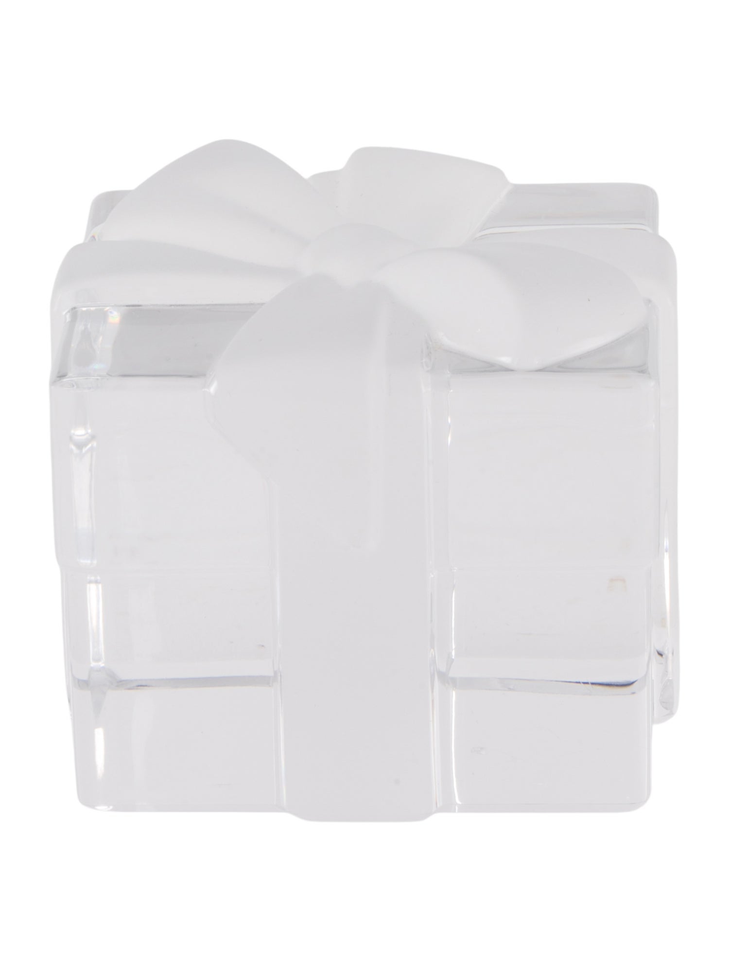 Tiffany & Co. Crystal Present Paperweight