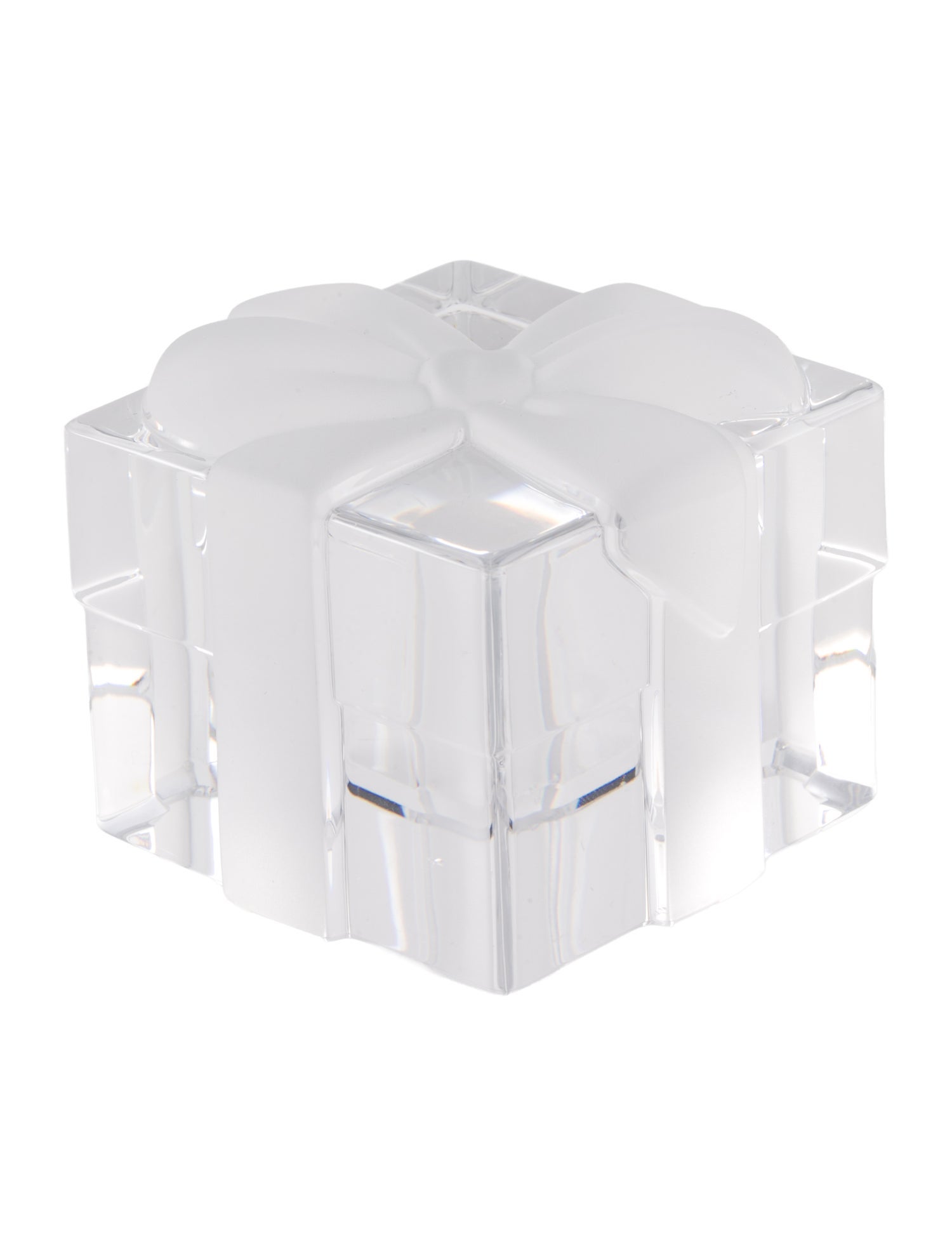 Tiffany & Co. Crystal Present Paperweight