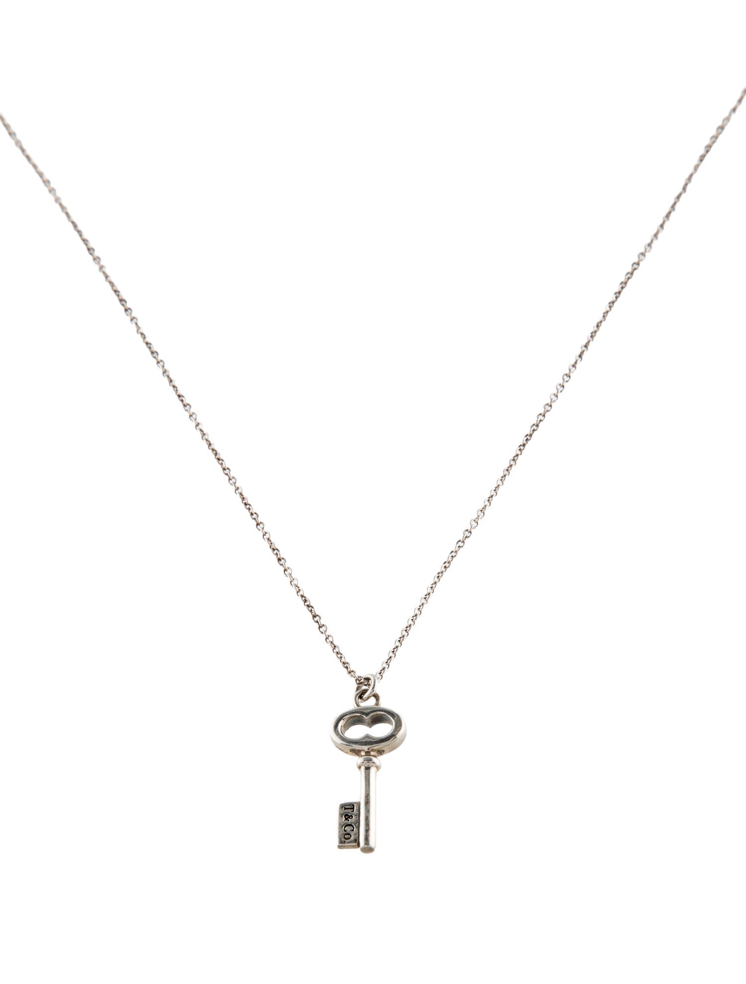 Tiffany & Co. Oval Key Pendant Necklace
