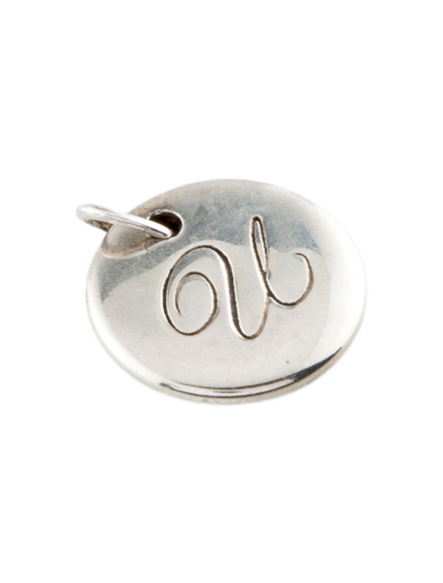 Tiffany & Co. Letter 'U' Round Charm Pendant