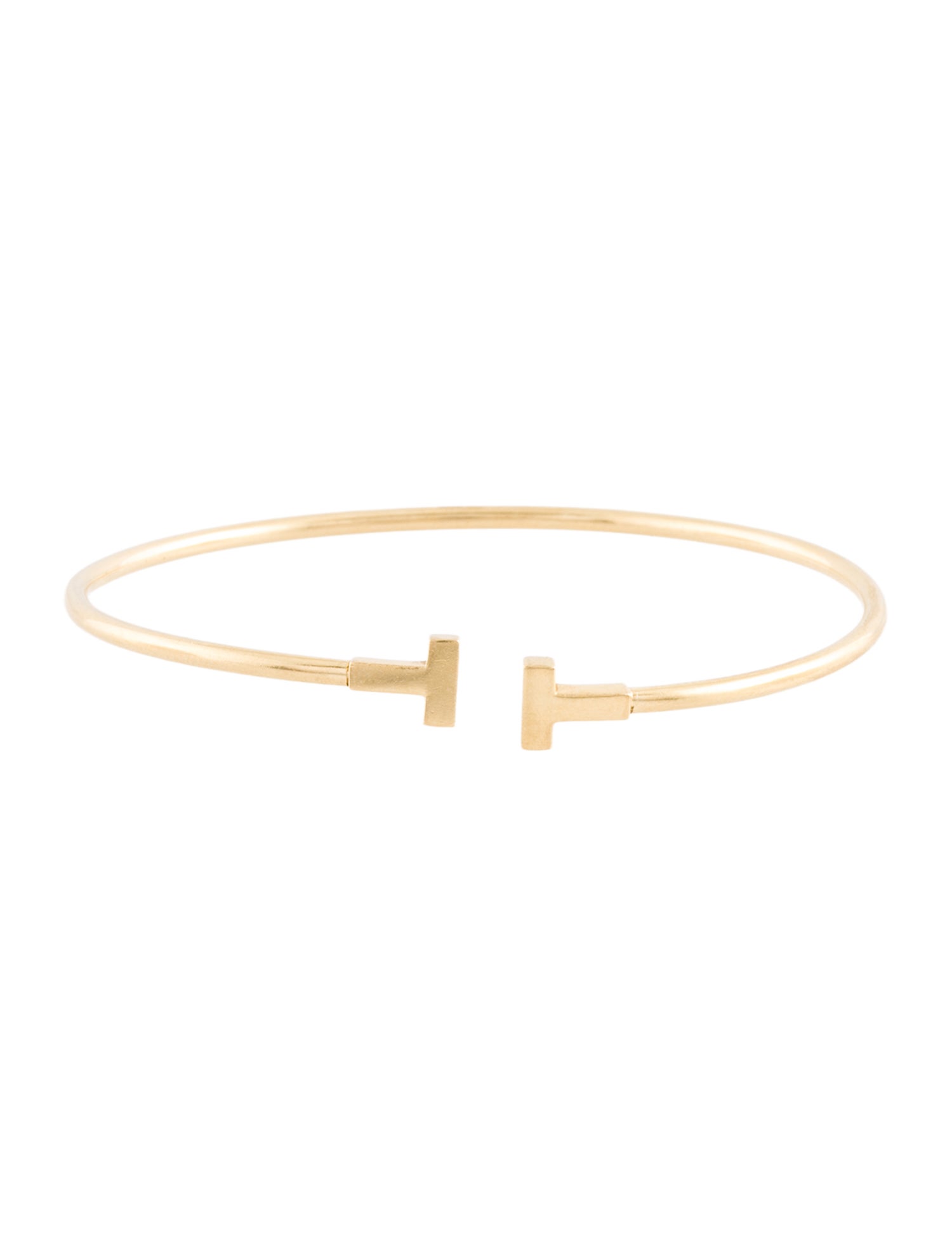 Tiffany & Co. 18K Tiffany T Narrow Wire Bracelet