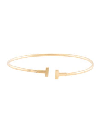 Tiffany & Co. 18K Tiffany T Narrow Wire Bracelet