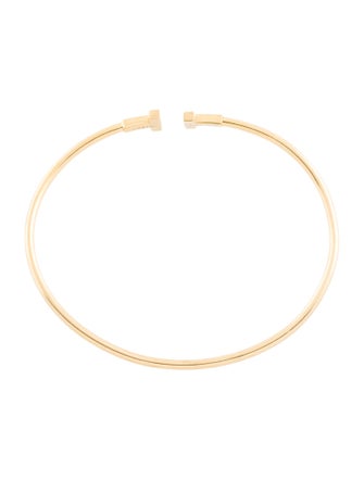 Tiffany & Co. 18K Tiffany T Narrow Wire Bracelet