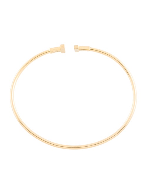 Tiffany & Co. 18K Tiffany T Narrow Wire Bracelet