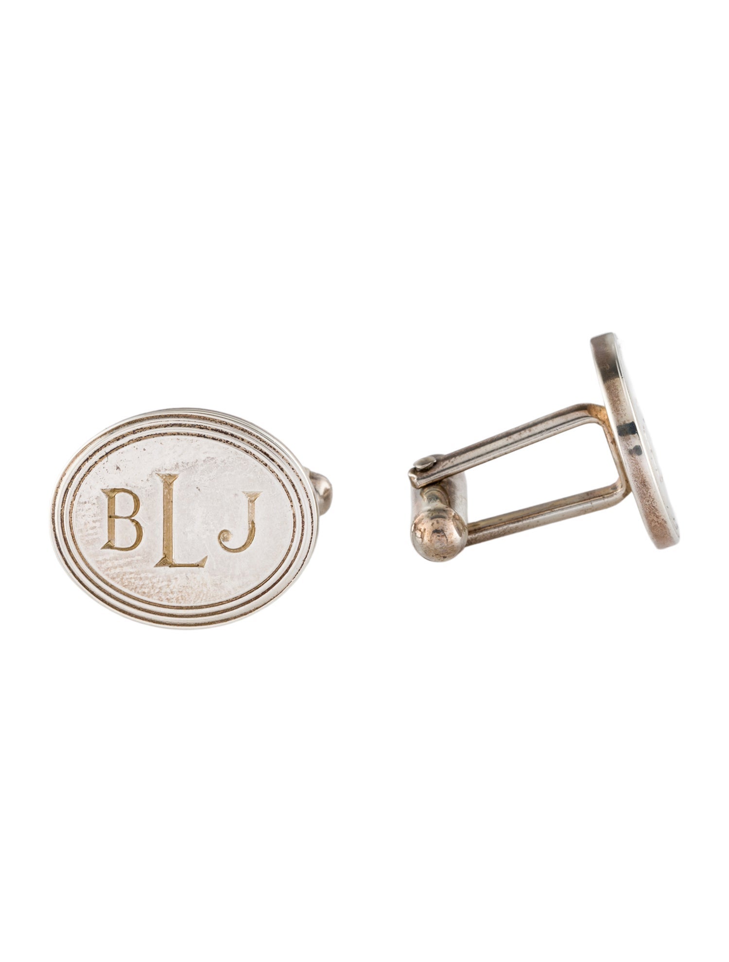 Tiffany & Co. Engine-Turned Oval Cufflinks