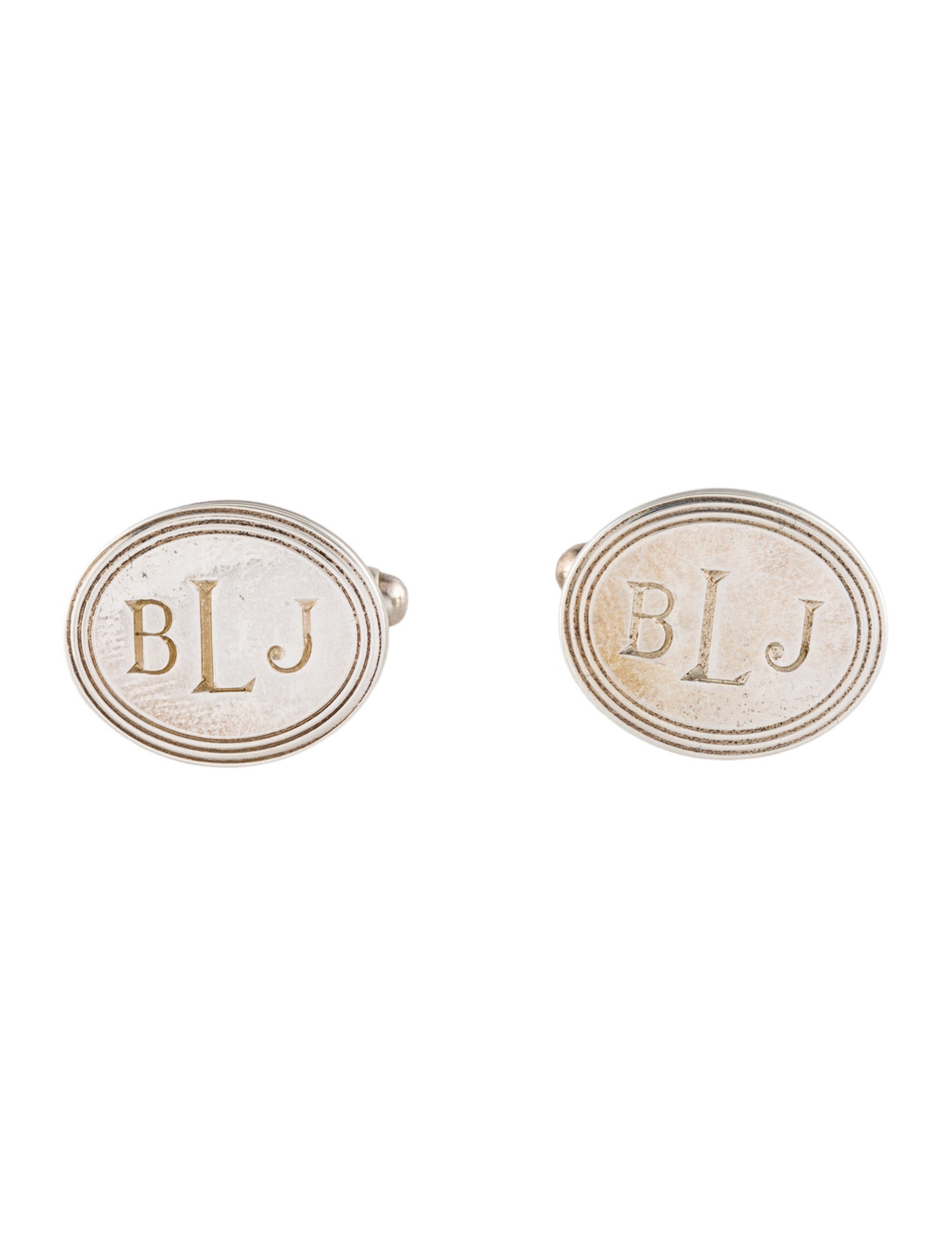 Tiffany & Co. Engine-Turned Oval Cufflinks